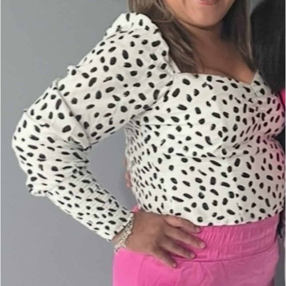 Stylish Polka Dot Top